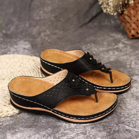 Women Flip Flops Thong Sandals Arch Support Cushion Summer Slippers Shoes - Picture 3 of 11